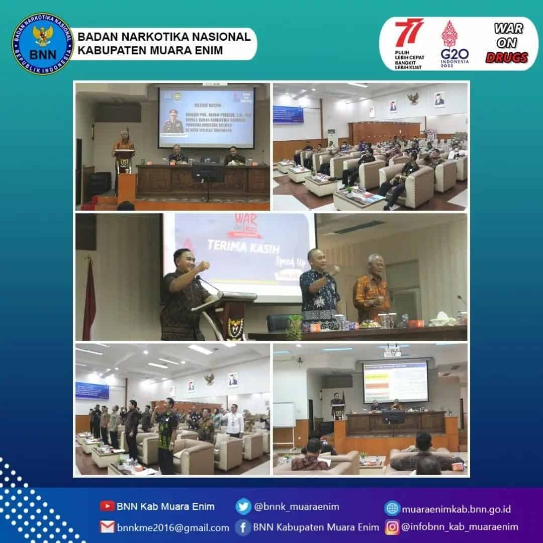 BNNK Muara Enim menyelenggarakan Rapat Tim Terpadu Pencegahan dan Pemberantasan Penyalahgunaan dan Peredaran Gelap Narkoba (P4GN) Kabupaten Muara Enim BNNK Muara Enim menyelenggarakan Rapat Tim Terpadu Pencegahan dan Pemberantasan Penyalahgunaan dan Peredaran Gelap Narkoba (P4GN) Kabupaten Muara Enim
