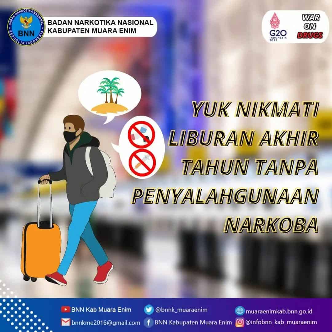 Sahabat BNN, mari nikmati liburan akhir tahun dengan aman dan selamat tanpa NARKOBA! Sahabat BNN, mari nikmati liburan akhir tahun dengan aman dan selamat tanpa NARKOBA!