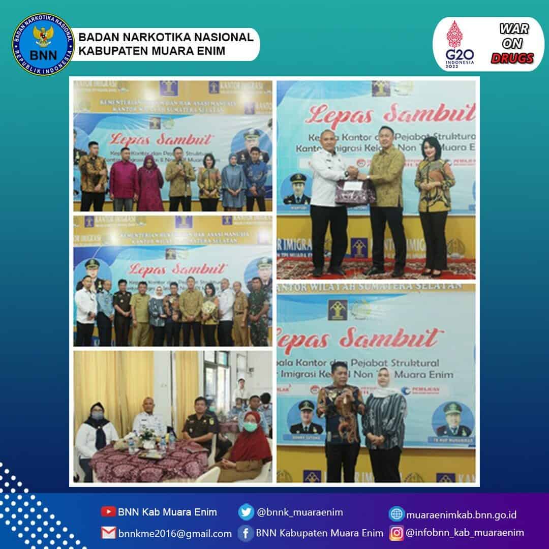 Kepala BNNK Muara Enim hadiri Acara Lepas SAmbut Kepala Kantor Imigrasi Kelas II Non TPI Muara Enim