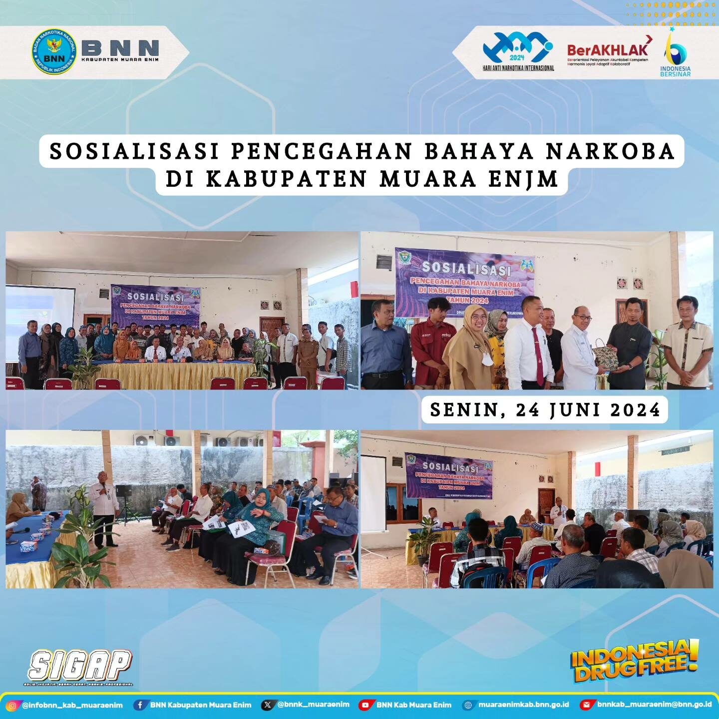 Tingkatkan Pemahaman terkait P4GN, BNNK Muara Enim Sosialisasi di Kantor Camat Muara Enim Tingkatkan Pemahaman terkait P4GN, BNNK Muara Enim Sosialisasi di Kantor Camat Muara Enim