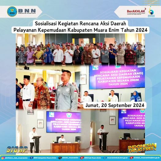 Sosialisasi Kegiatan Rencana Aksi Daerah Pelayanan Kepemudaan Kabupaten Muara Enim Tahun 2024 Sosialisasi Kegiatan Rencana Aksi Daerah Pelayanan Kepemudaan Kabupaten Muara Enim Tahun 2024